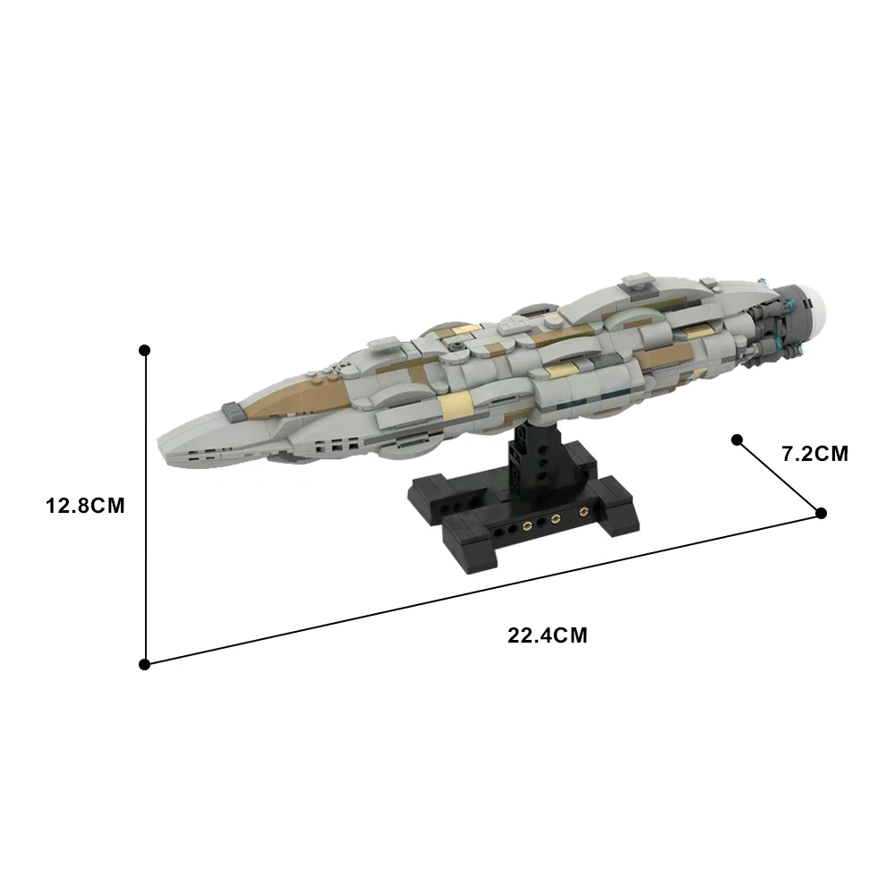 MOC 135029 Home One - 1/4000 Scale Household Integrated Model Brick Space War Building Blocks Star Cruiser Bricks Toys Kid Gift