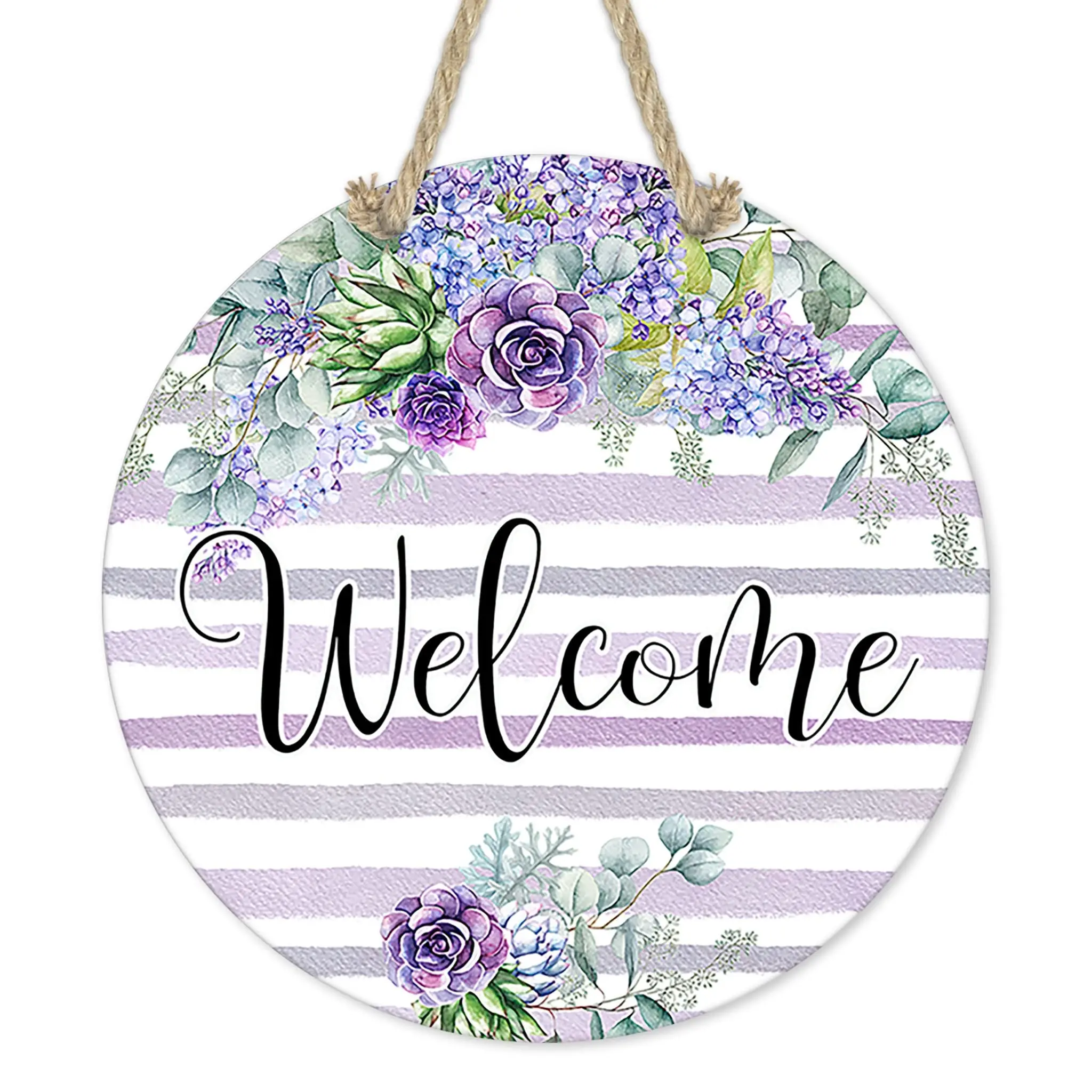 Lavender Welcome Sign, 12