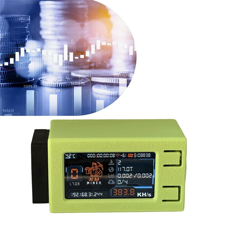 Bitcoin BTC Solo Lottery Miner Nerdminer V2 Pro Max 390KH/S con ventilador fresco Nmminer Crypto Bitcoin Miner Nerd