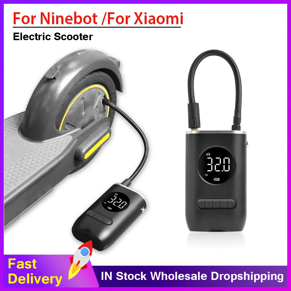 Electrical Air Pump Portable Wireless Tire Inflatable Deflate Inflator Air Compressor Pump for Xiaomi M365/For Ninebot E-Scooter