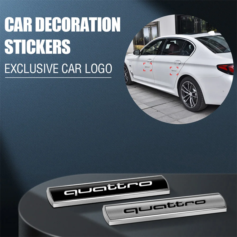 1PC Car Body Trunk Metal Sticker Car Badge decorazione accessori per Audi Sline TT A1 A2 A3 A4 A5 A6 A7 A8 8P B6 B7 B8 Q3 Q5 Q7