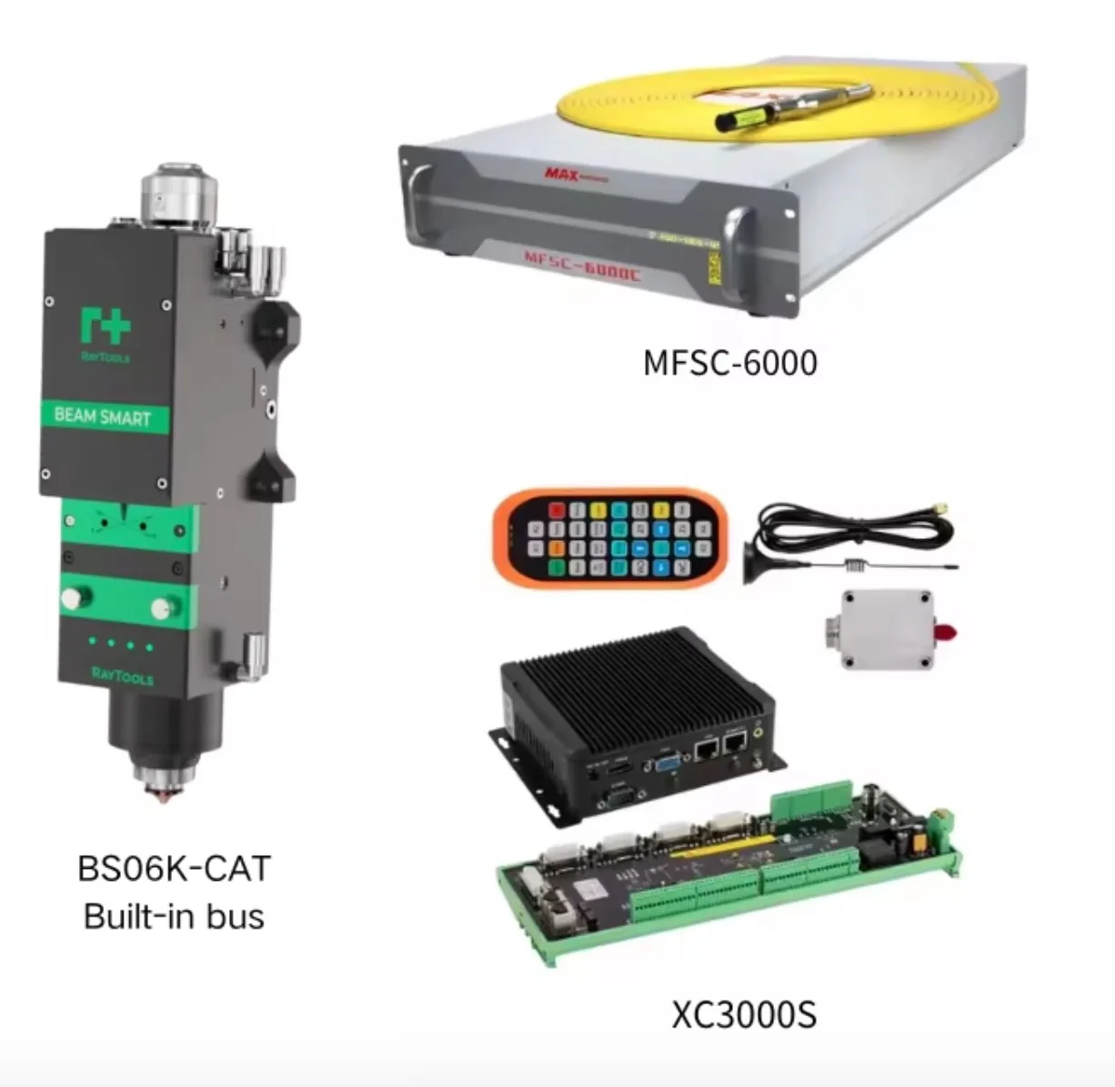 6kw Fiber Laser Cutting Parts (MAX Fiber Laser Source 6kw+Raytools BS06KCAT Cutting Head+Raytools XC3000S Control System)