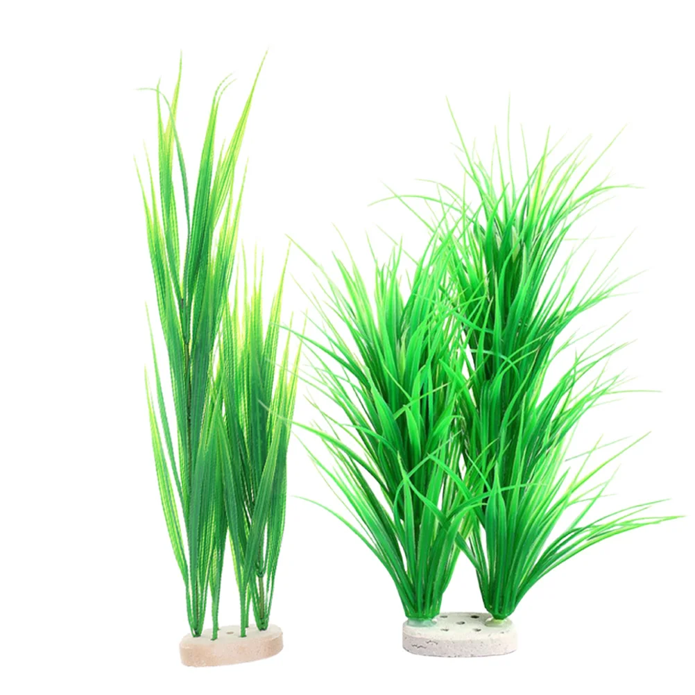 

2Pcs Realistic Aquarium Plants Artificial Fish Tank Grass Simulation Fake Water Grass Turtle Reptile Terrarium Decor