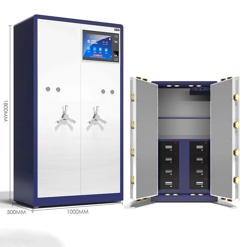 Tall Heavy-Duty Large  Gun Safe Cabinet Biometric intelligent Gun Cabinet with Adjustable Shelves for Home