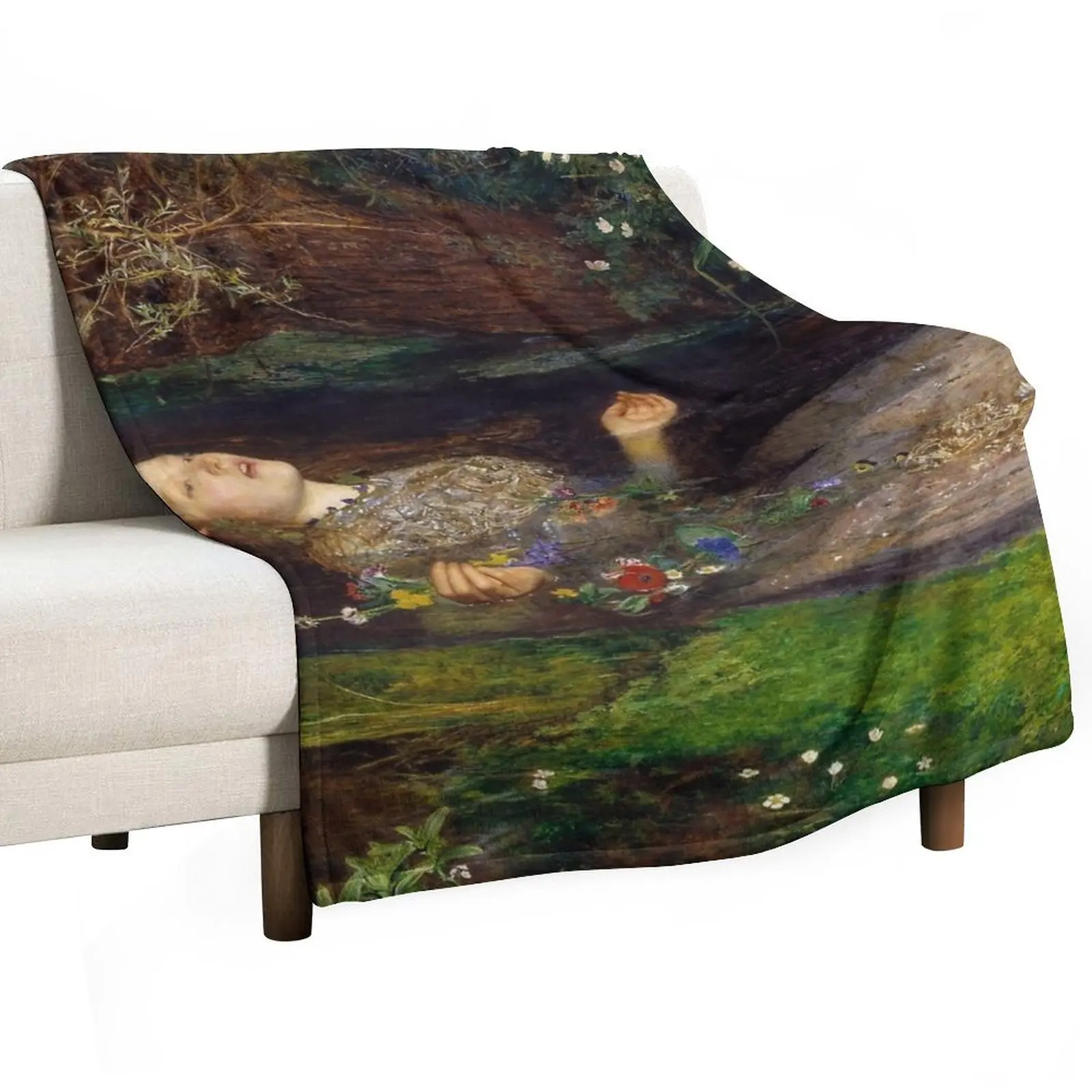 

Ophelia by John Everett Millais (1851) Throw Blanket For Decorative Sofa Blankets For Baby Heavy Thins Blankets