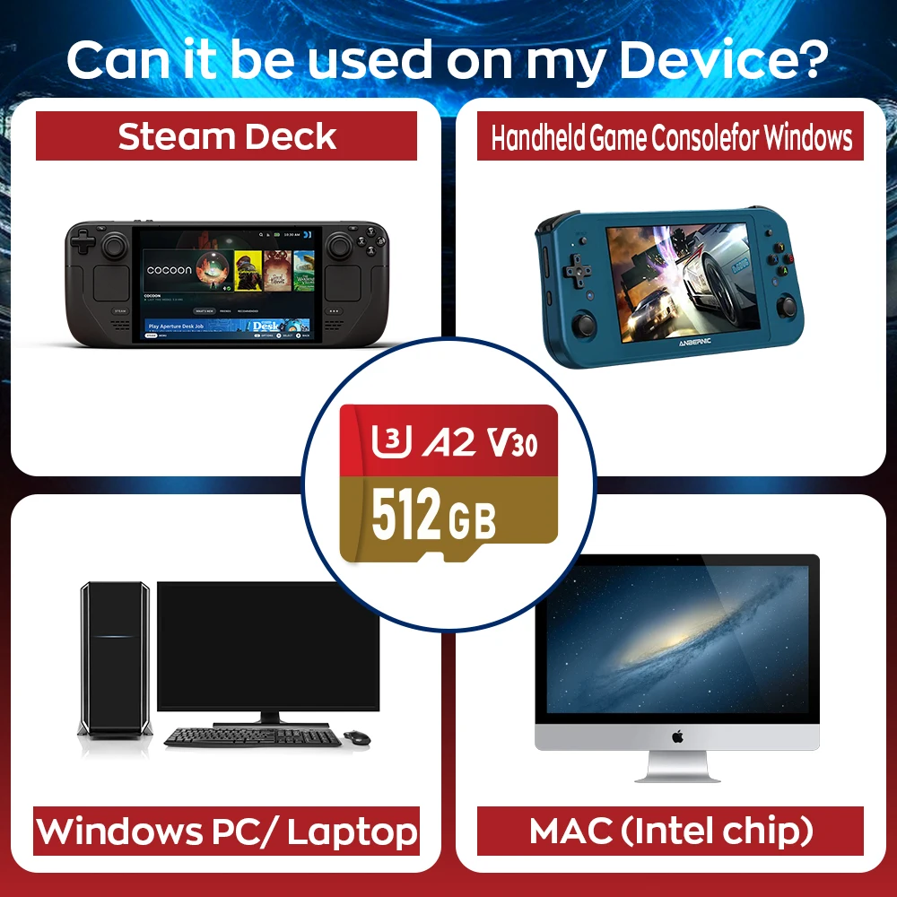 512G/256G Game Card For Steam Deck Batocera.Linux 40 with 30+Emulators 15000 Games Memory Card For PS3/PS2/PSP/XBOX/WII/SS/DC