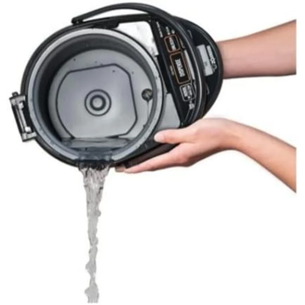 Microphone à eau et chauffe-eau, 4.0 litres, noir métallique, base à percussion, système instantané, bouteille chauffante électrique