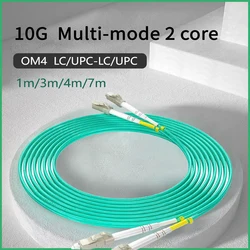 1m/2m/3m/5m/10m cabo de remendo de fibra óptica om3 10g multi-modo dual core 1.6mm lc/UPC-LC-UPC cabos de fibra óptica cabo óptico