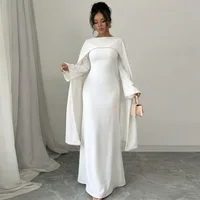 Robe longue musulmane pour femme, ensemble cape et abaya, caftan perlé, robe de soirée ornée de diamants, abayas Ramadan, kaftan, jalabiya 2026 2