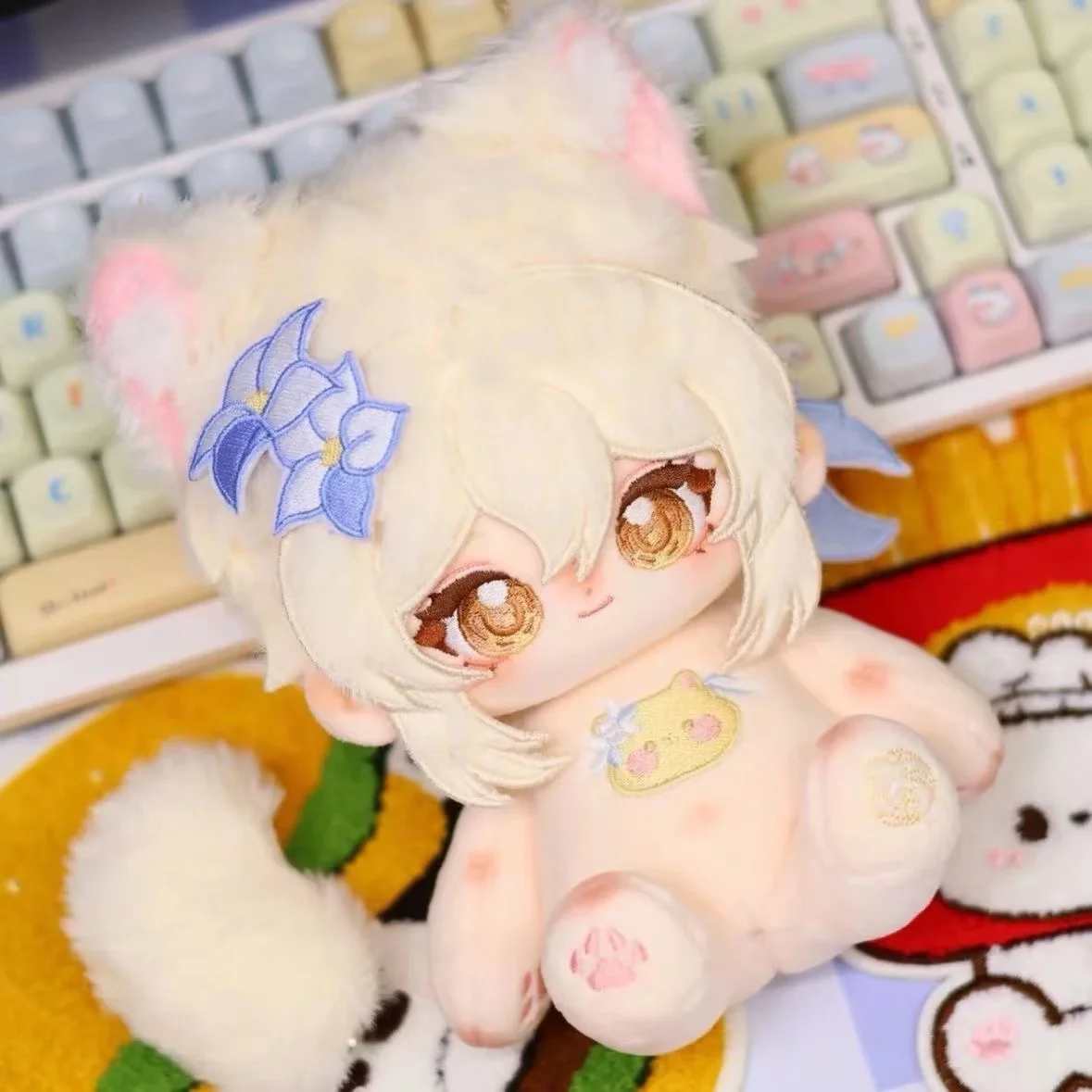 Wypchana lalka GenshinImpact Aether Lumine Cute 20cm Cotton Doll Game Fan Plush Toys Dress Up dla dorosłych i dzieci do zbierania prezentów