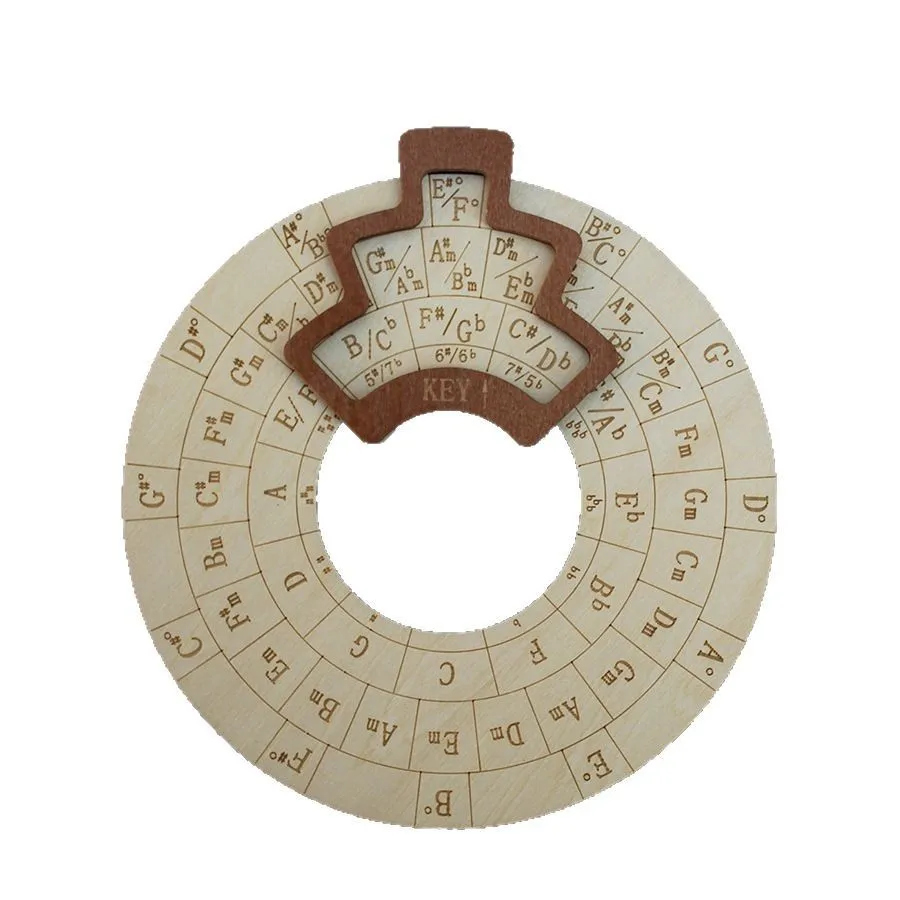 Círculo de quintos, herramienta de rueda de acordes, tabla de escala, ayuda de aprendizaje de teoría musical para músicos, guitarristas, accesorios de aprendizaje musical