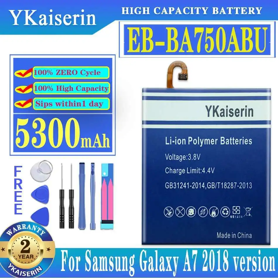 

5300Mah Durable EB-BA750ABU Mobile Phone Battery High Capacity For Samsung Galaxy A7 2018 Version SM-A730x A730x SM-A750F A10
