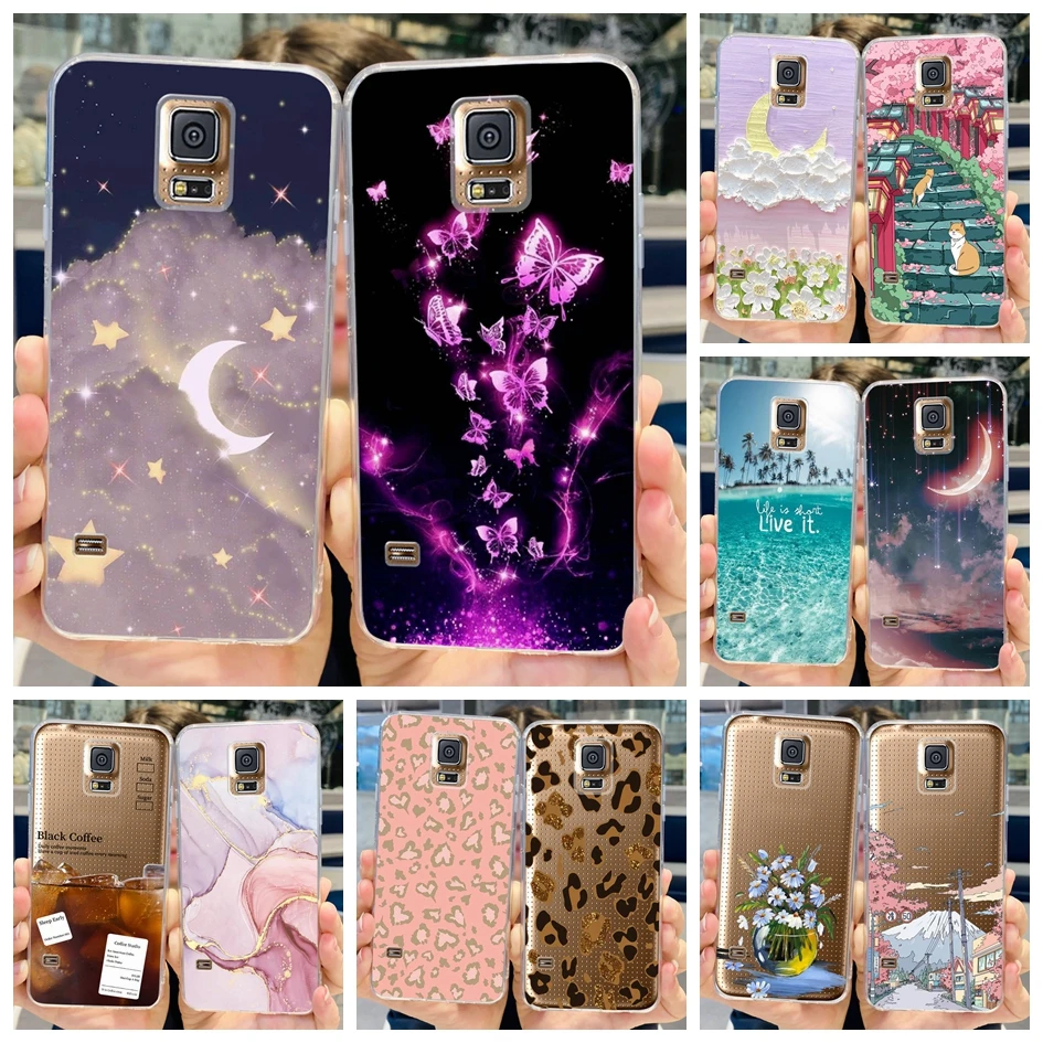 Para samsung s5 caso bonito dos desenhos animados macio silicone telefone capa traseira para samsung galaxy s5 s 5 i9600 tpu pára-choques na galáxia s5 neo capa