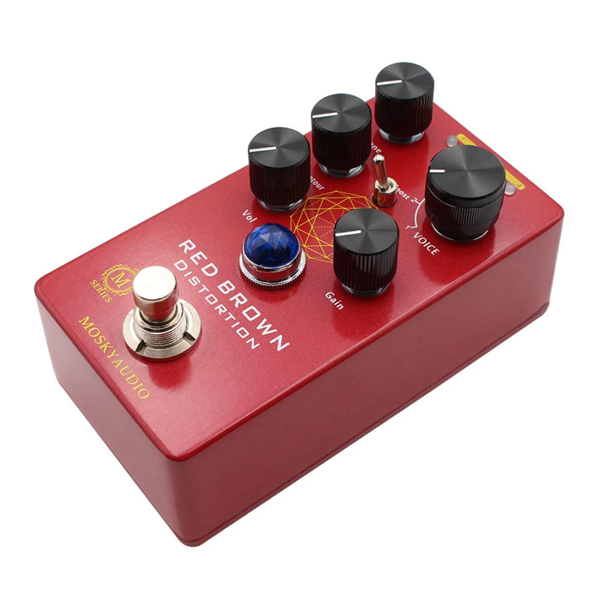 Práctico Pedal de efecto de guitarra de distorsión MOSKY RED BROWN Pedal de distorsión Moskyaudio Pedal de efectos de guitarra eléctrica guitarra Ac