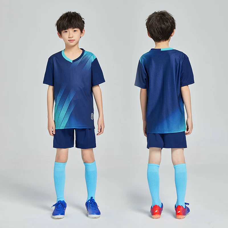 Children Football Jerseys shorts Boys Girls Soccer Clothes Set Short Sleeve Football Uniforms  Kids Soccer Tracksuit Jersey