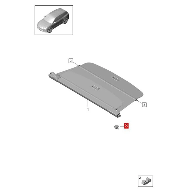 Rear Right Trunk Cargo Cover Bearing Block Support 9Y3867778A1E0 For Porsche Cayenne 2018-2024 Bearing Seat Bracket