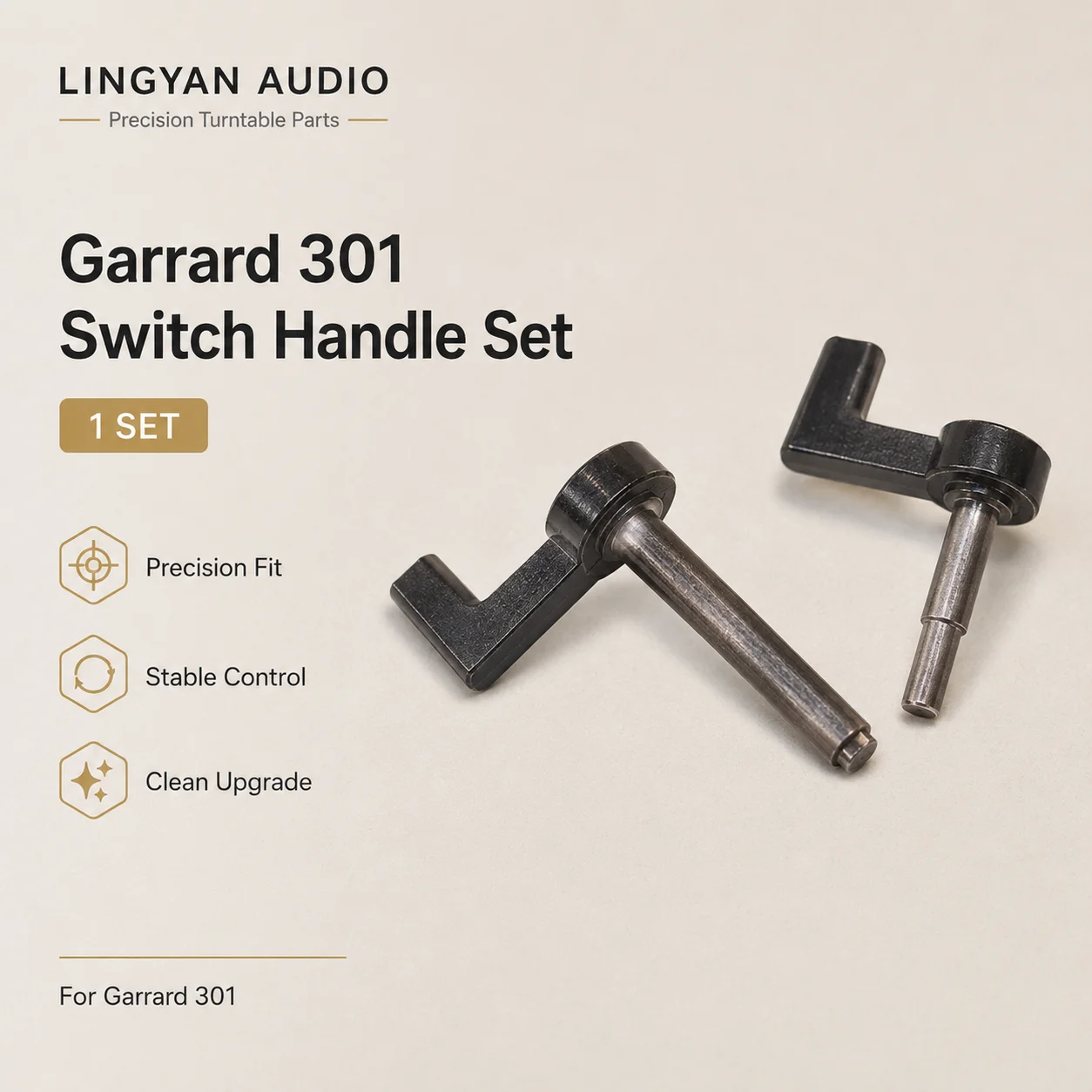 

Garrard 301 Switch Handle Set Turntable Control Lever Replacement Parts for Vinyl Record Player Repair