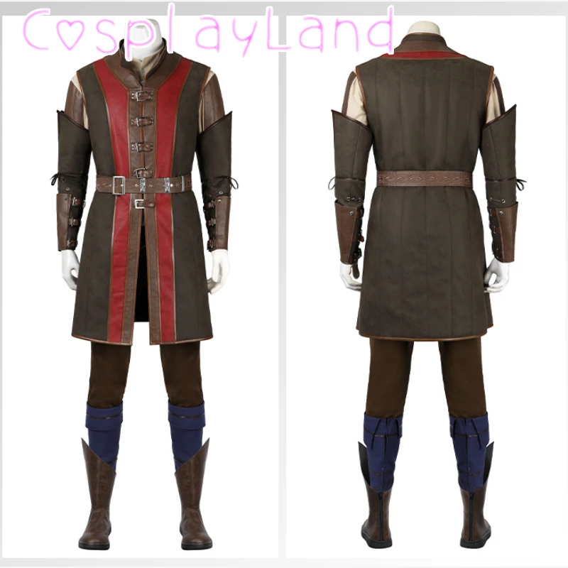 

BG3 Wyll Cosplay Costume Baldur Outfit with Coat Shirt Pants Gate 3 Costumes Halloween Carnival Uniforms Suit for Adult Men