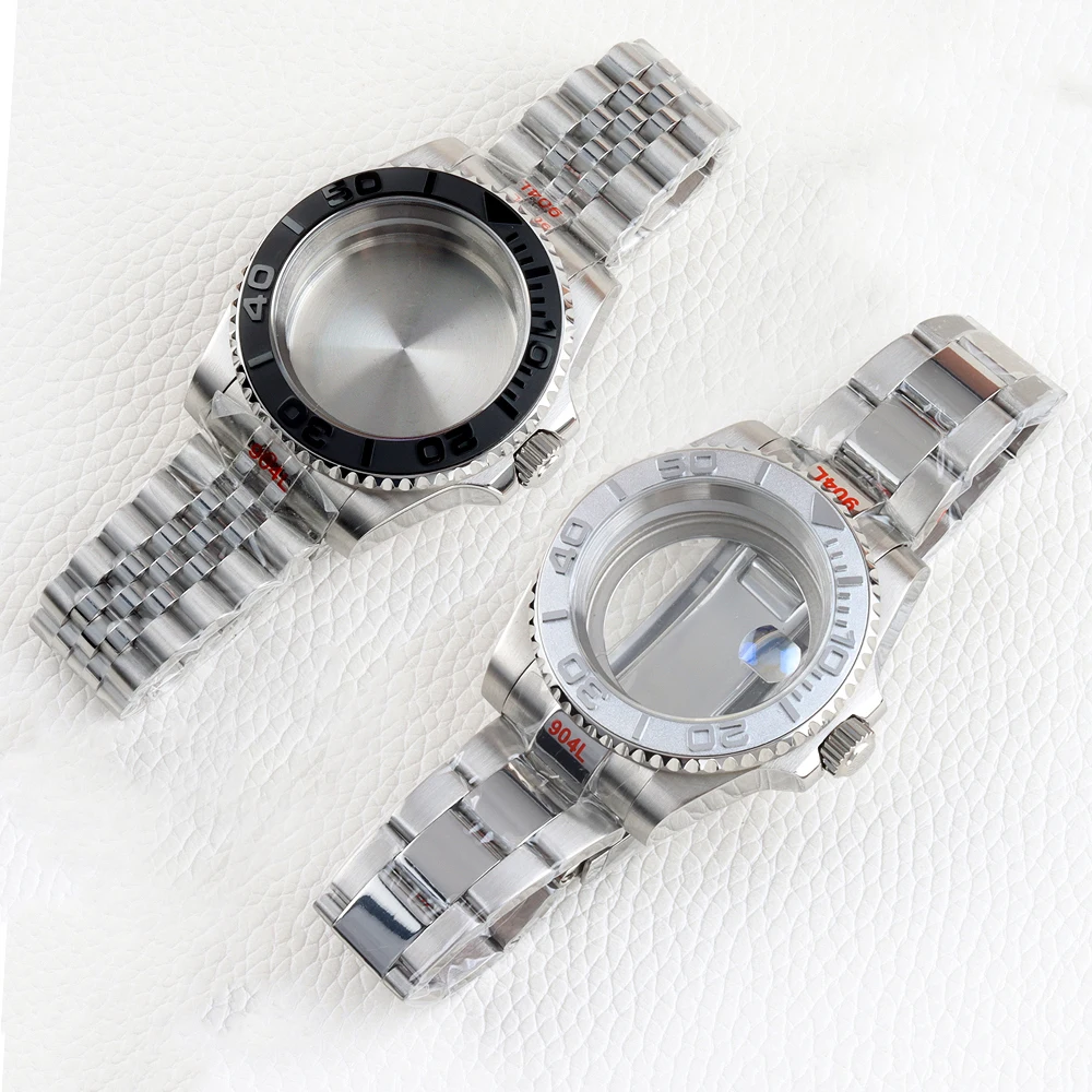 

40mm NH35 Watch Case Oyster/Jubilee Brushed/Polished Strap for Yacht-Master 28.5mm Dial NH34 NH35 NH36 NH38 Movement Sapphire