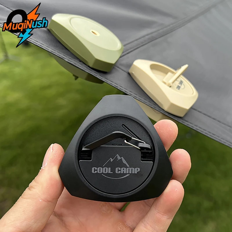 MuqiNush Heavy Duty Magnetic Hooks for Camping, No-Drill Magnetic Hanging Hooks for Tents Awnings Lights,Strong Outdoor Supplies