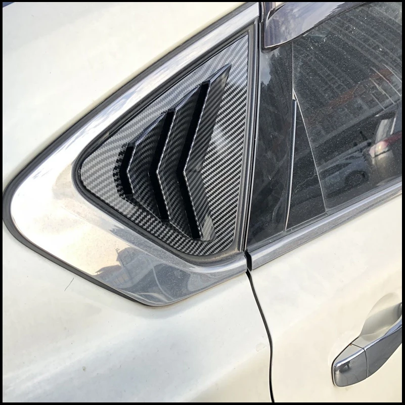 Car Styling For Nissan Altima 2013-2018 Sedan Rear Triangular Window Blind Shades Louver Vent Decorate Cover Trim Accessories