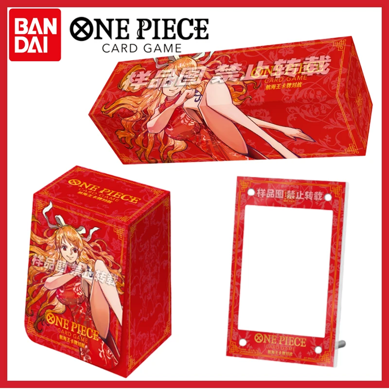 Heißes Bandai Offizielles One Piece Kartenspiel 1. Jubiläums-Set Nami Kartenetui+Kartenbox Anime Sammlerstück Exquisites Geschenk Spielzeug