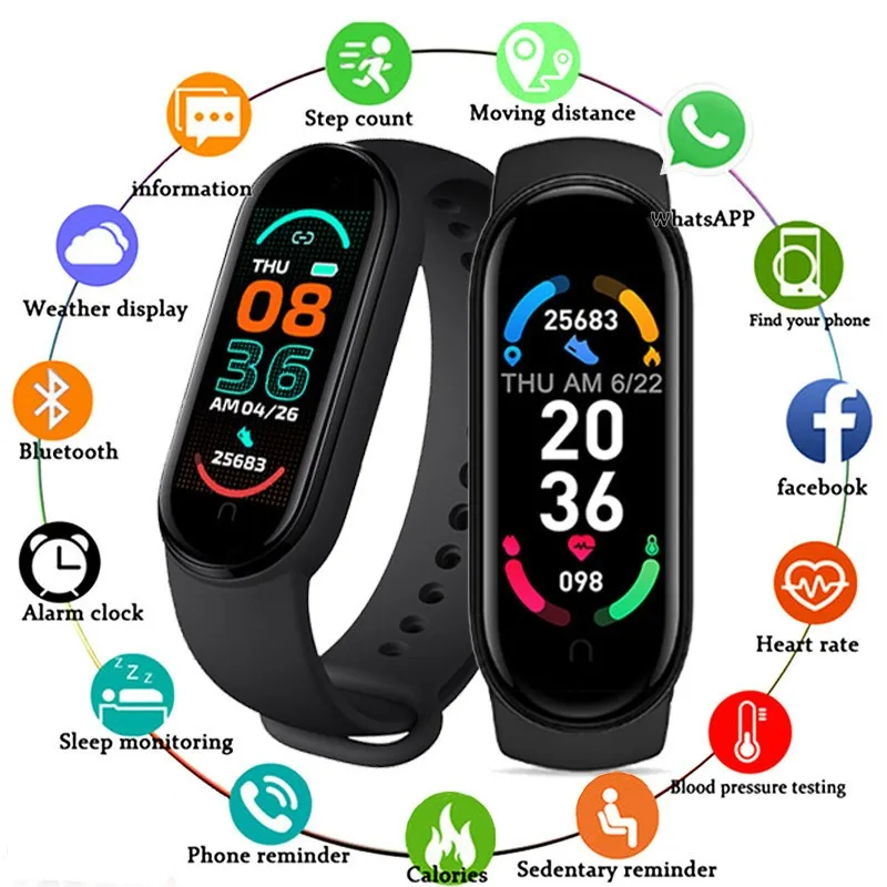 2024 New M6 Smart Watch Men Women Fitness Sports Smart Band Fitpro Version Music Heart Rate Take Pictures Smartwatch