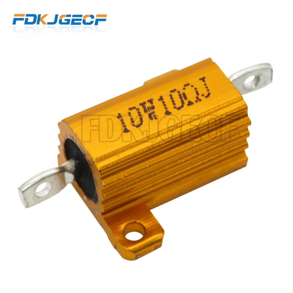 10W Aluminum Power Metal Shell Case Wirewound Resistor RX24 0.1 ~ 10K 0.5 1 2 3 5 6 8 10 20 100 150 200 300 500 1K 5K 10K ohm