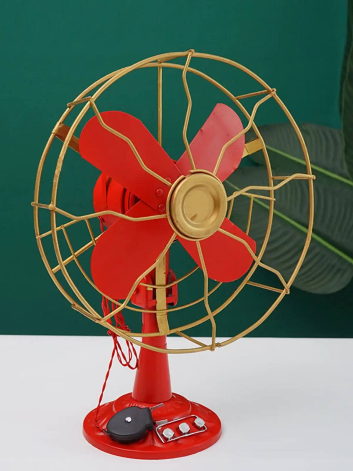 Handcrafted wrought iron fan decor piece evoking vintage charm ideal for desktop display in living areas perfect as thoughtful d