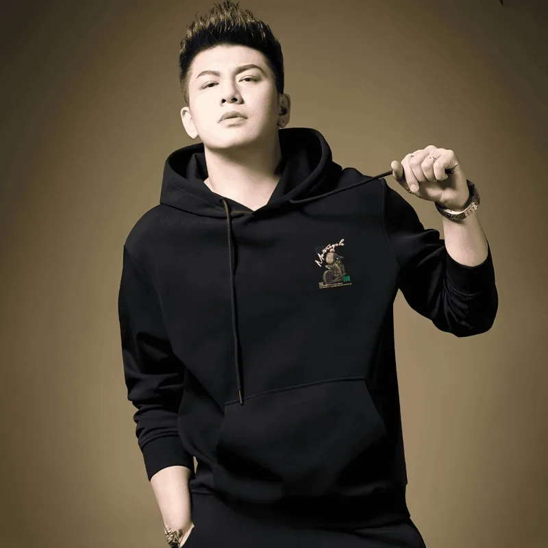 

Мужская толстовка с капюшоном для отдыха, офисная с карманами и принтом Y2k, винтажная корейская стильная роскошная модная мужская толстовка в стиле Харадзюку 90-х годов