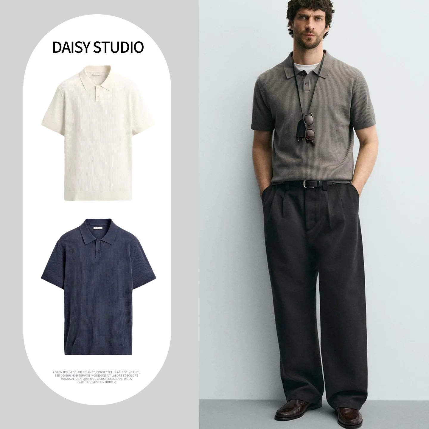 

Новая мужская приталенная трикотажная рубашка с длинным рукавом, прямого кроя, в рубчик, с отложным воротником, стандартной длины, из полиэстера.