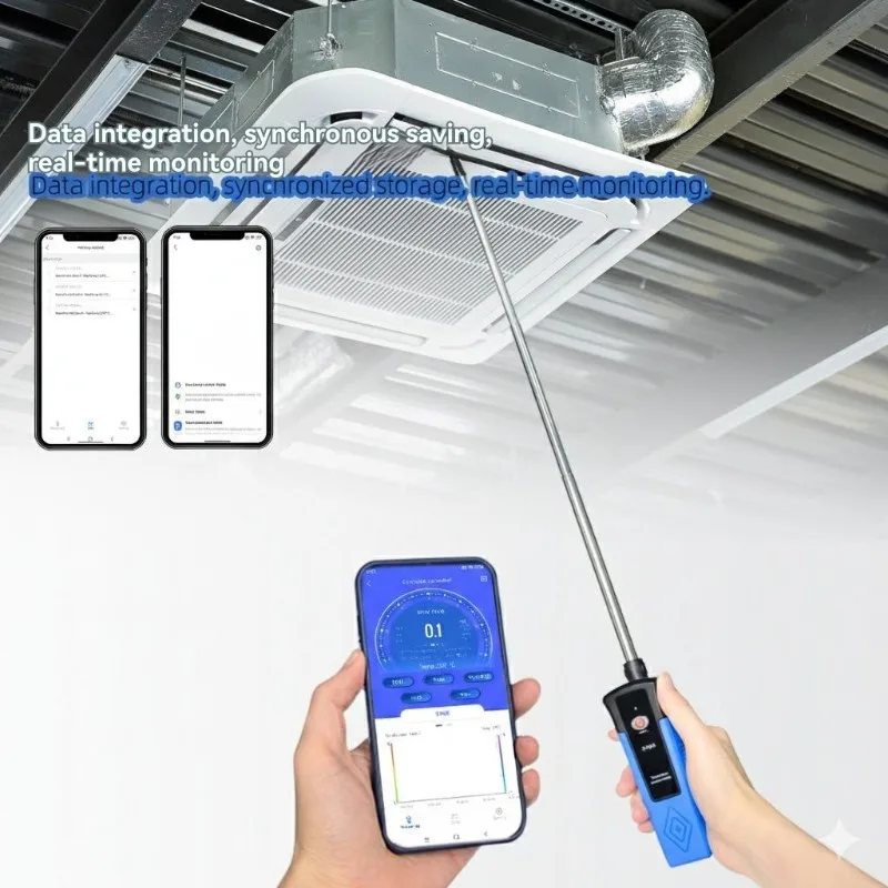 A19F-For Scientific Measurement High Precision Bluetooth Enabled Handheld Anemometer-Hot-Wire Wind Speed Meter