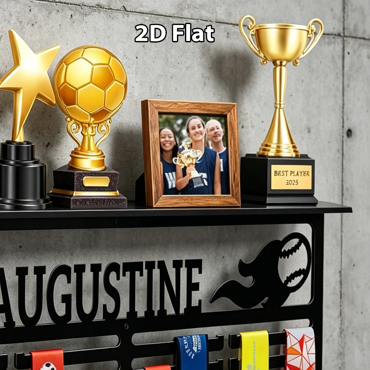 1Pc Custom Cool baseball Metal Medal Holder Rack,Hang Metal Wall Art,Home Decor Sports Award rack storage rack,Birthday Gift