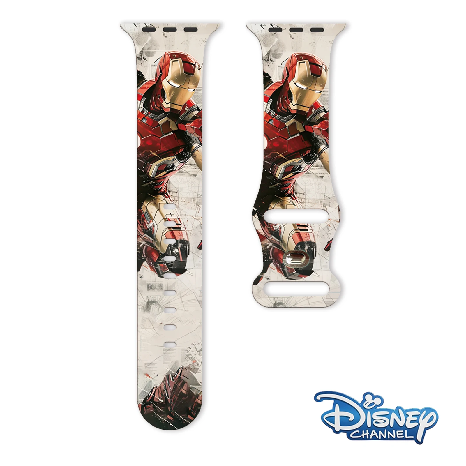 

Ремешок с рисунком серии Marvel Superheroes для Apple Watch 11/10/9/8/7/SE, мягкий силиконовый сменный ремешок 46 мм/45 мм/44 мм/42 мм