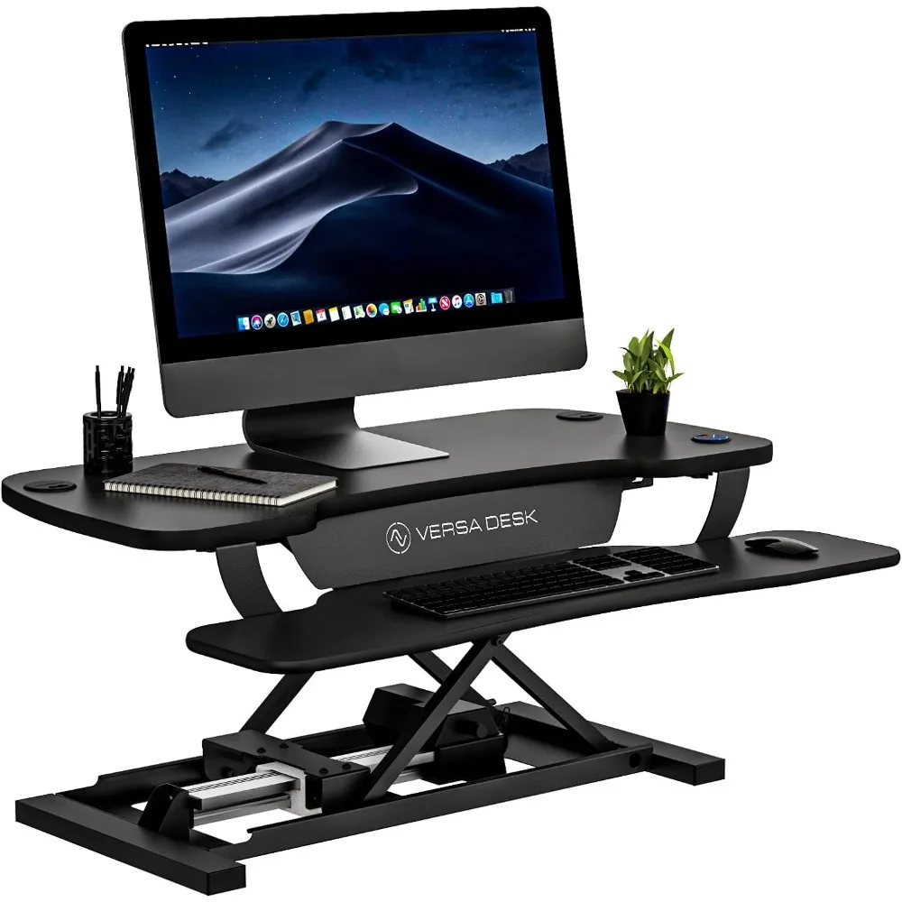 

Power Pro Electric Height-Adjustable Desk Riser by VersaTables | USA Manufactured | Standing Desk Converter | Sit to Stand Deskt