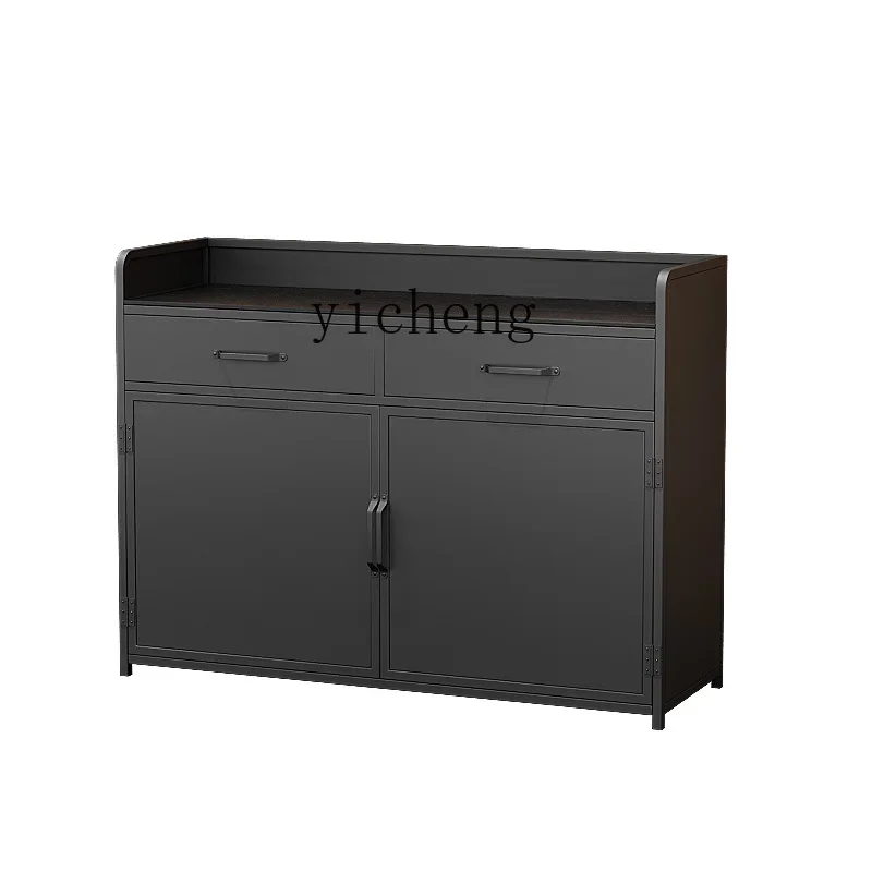 ZZZTQH side cabinet bar restaurant tea cabinet metal pantry cabinet multi-function storage locker