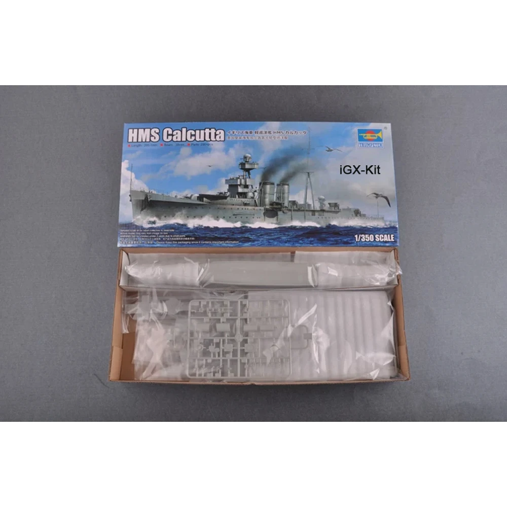 

Trumpeter 05362 1:350 Scale HMS Calcutta Carlisle Class Light Cruiser Ship Boats Assembly Plastic Building Model Kit