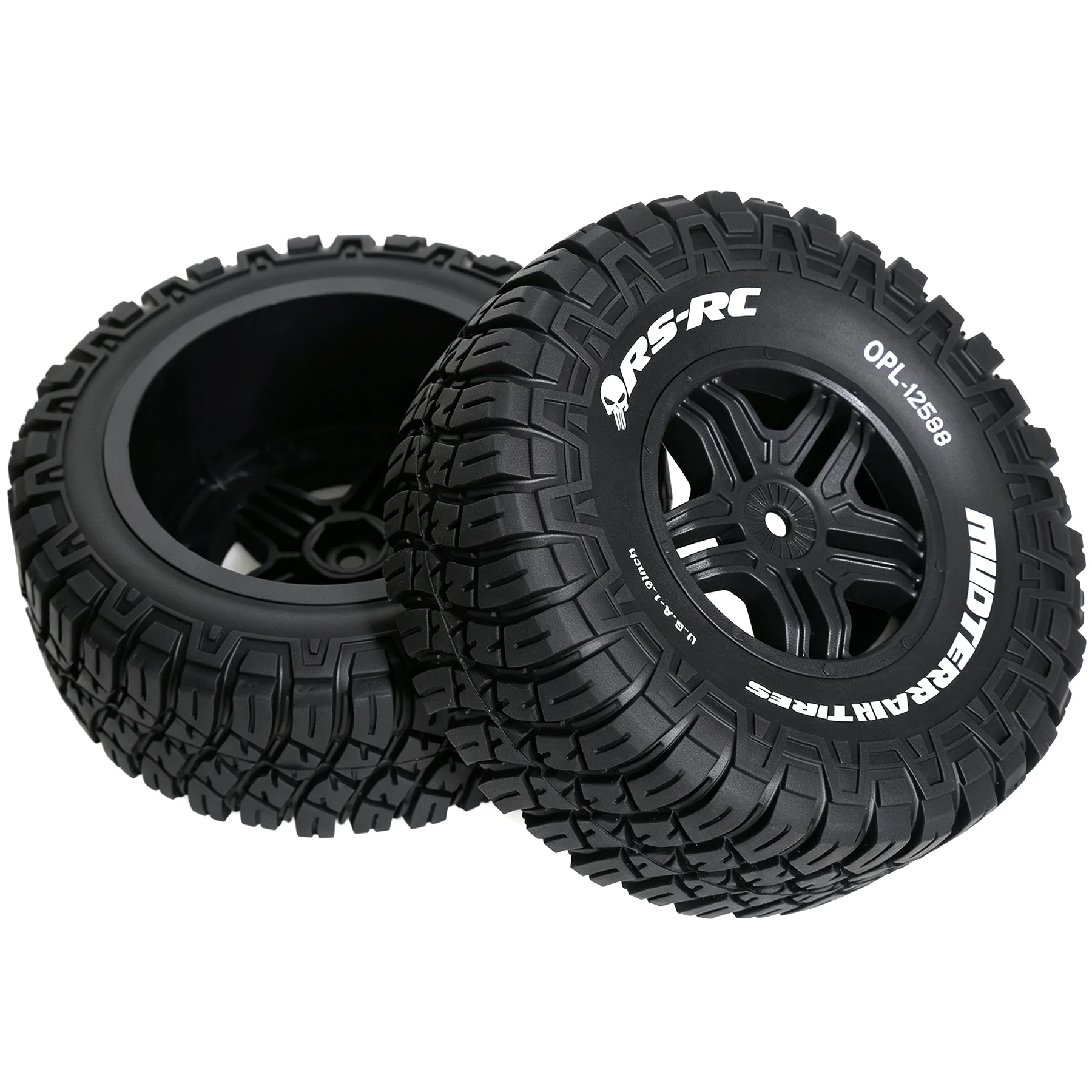 1/10 RC Short Course Truck Plastic Wheels 12mm Hex and Tires OD 4.73