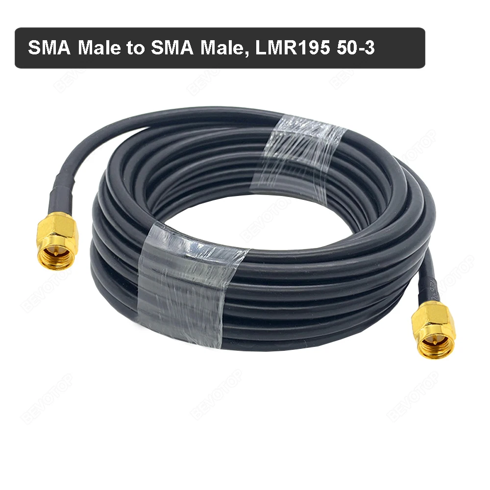 

LMR195 Low Loss Cable SMA Male to SMA Male Connector 50-3 50Ohm RF Coaxial Cable Adapter WiFi Antenna Extension Cord Pigtail