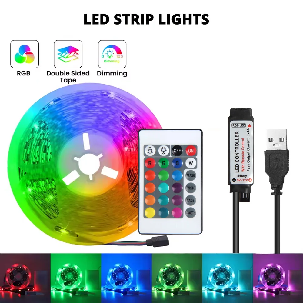 5V USB Led Strip Lights 5m 10m 20m 30m Led Room Light Flexible Ribbon Luces Led Tape for Home Room Bedroom Decor TV Backlight