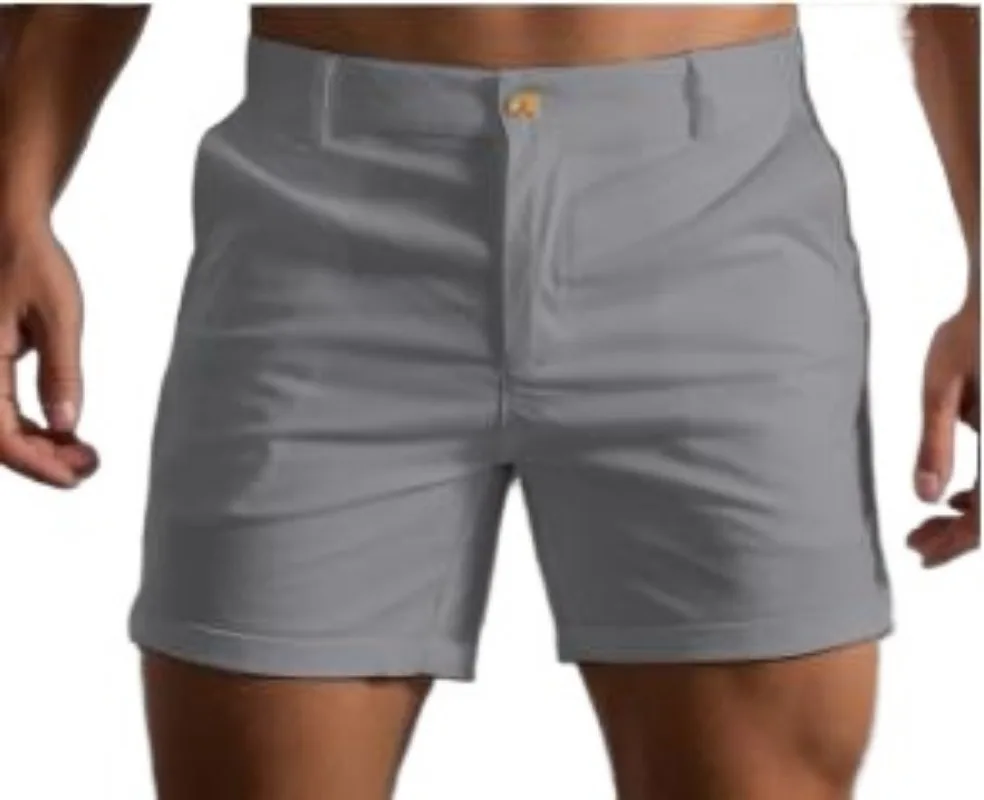 Summer New Men\'s Shorts Street Trendy Sexy Workwear Pants Zipper Elastic Waist Super Shorts Casual Pants