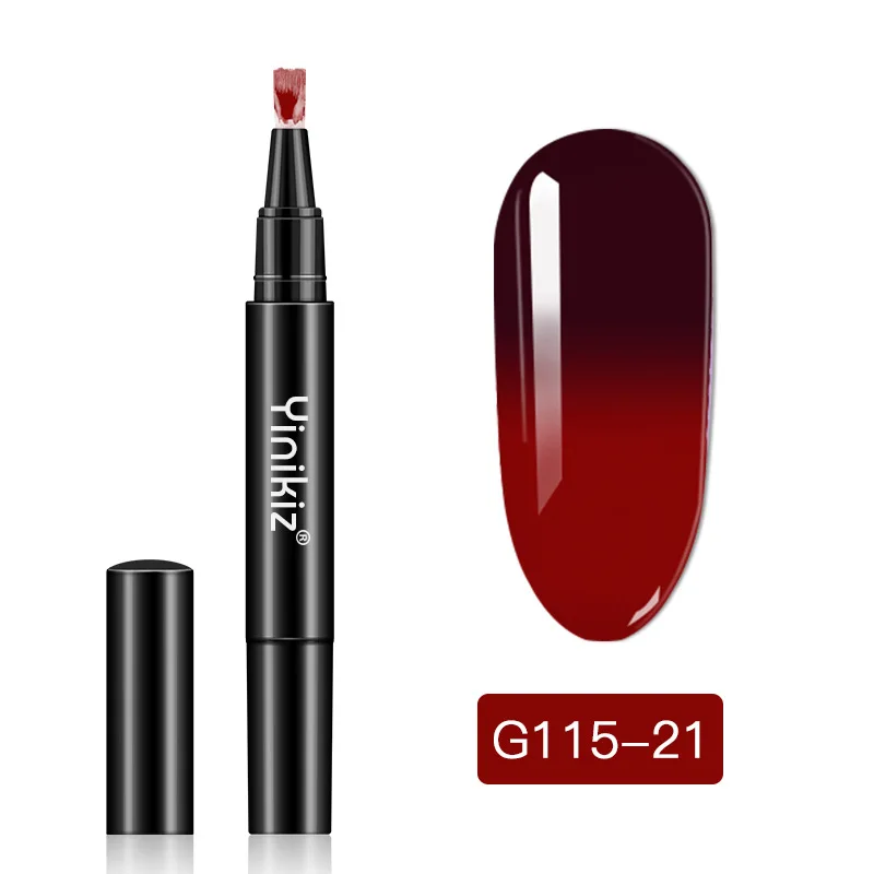 Cambia graduale del colore 5ml Gel UV Cambia temperatura Penna colla per smalto Ruota la colla per facilitare la penna colla per smalto