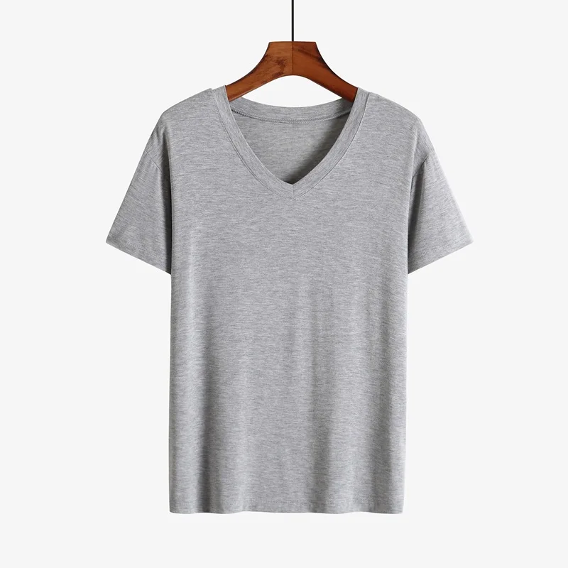 V neck gray