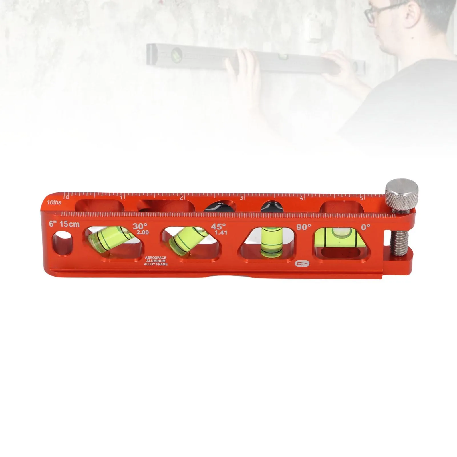 Bubble Level Ruler 6 Inch 15cm 0 30 45 90 Degree 4 Bubble Vials Metric Imperial Scale Strong Magnetic Level Ruler Bubble Level