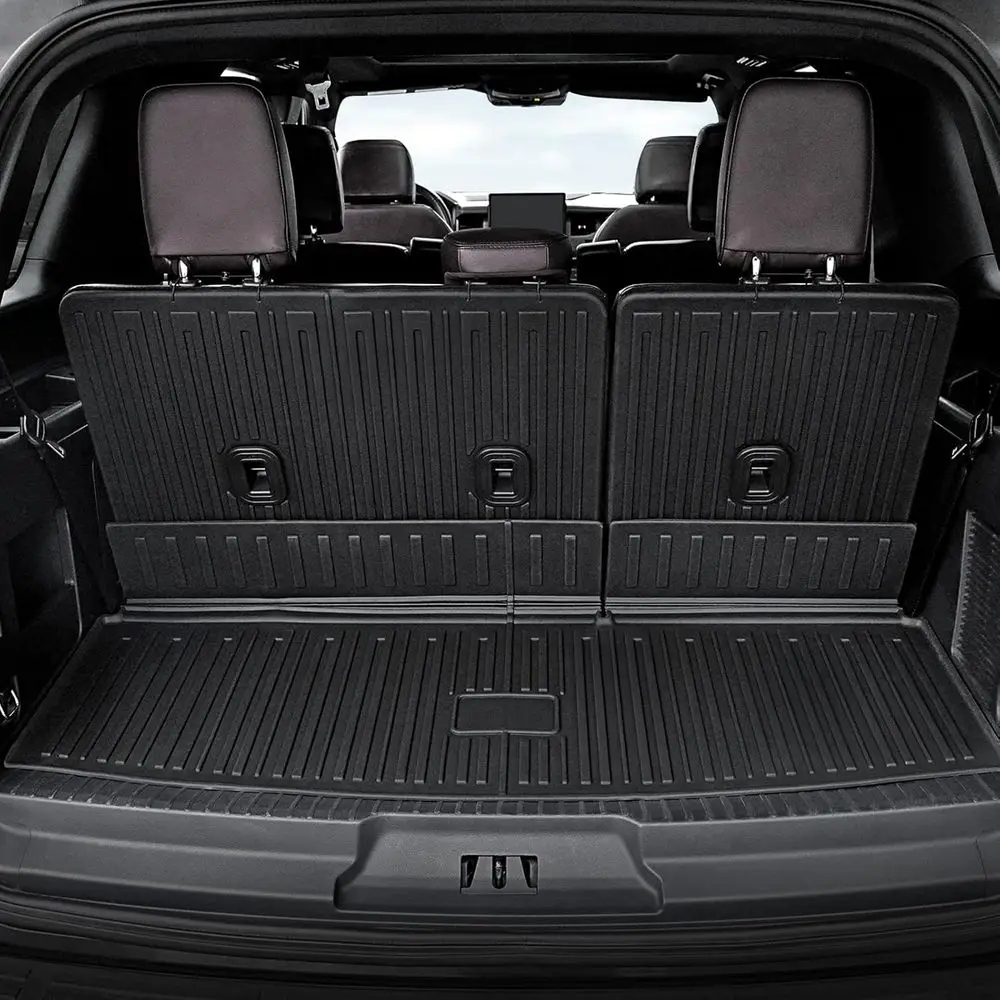 

Всепогодный коврик в багажник для Ford Expedition/Navigator 2018-2024 (7/8 мест) с защитой спинки 3-го ряда