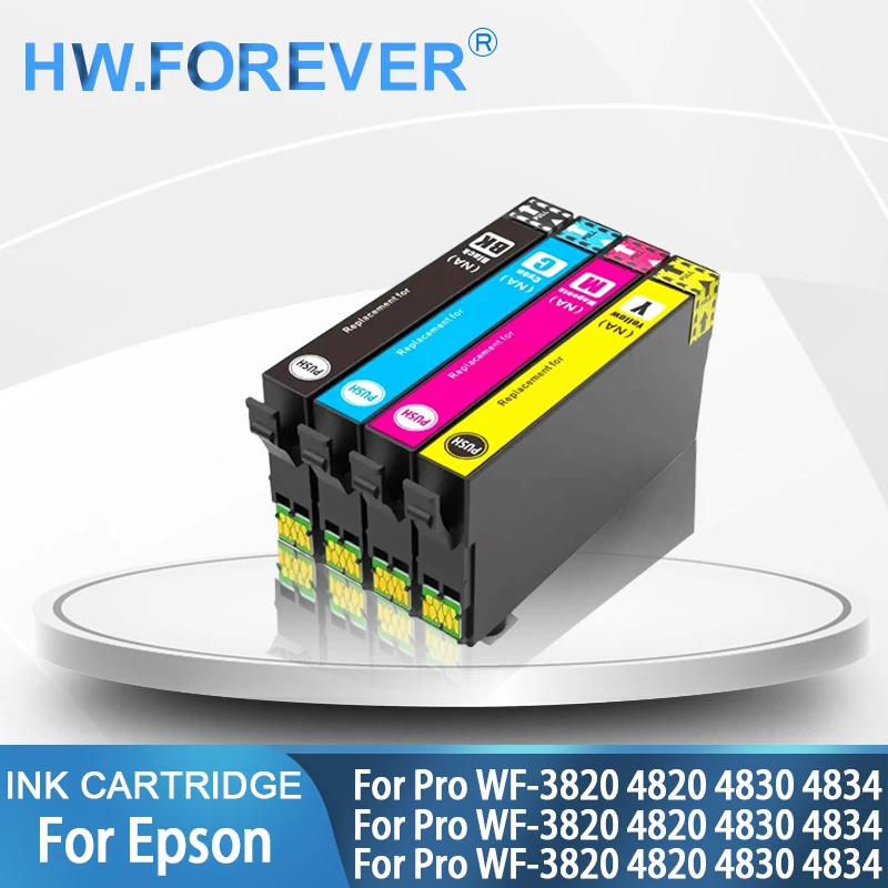 For Epson T822 T822XL Compatible Ink Cartridge With Chip For Epson Workforce Pro WF-3820 4820 4830 4834 Printer Ink Cartridge