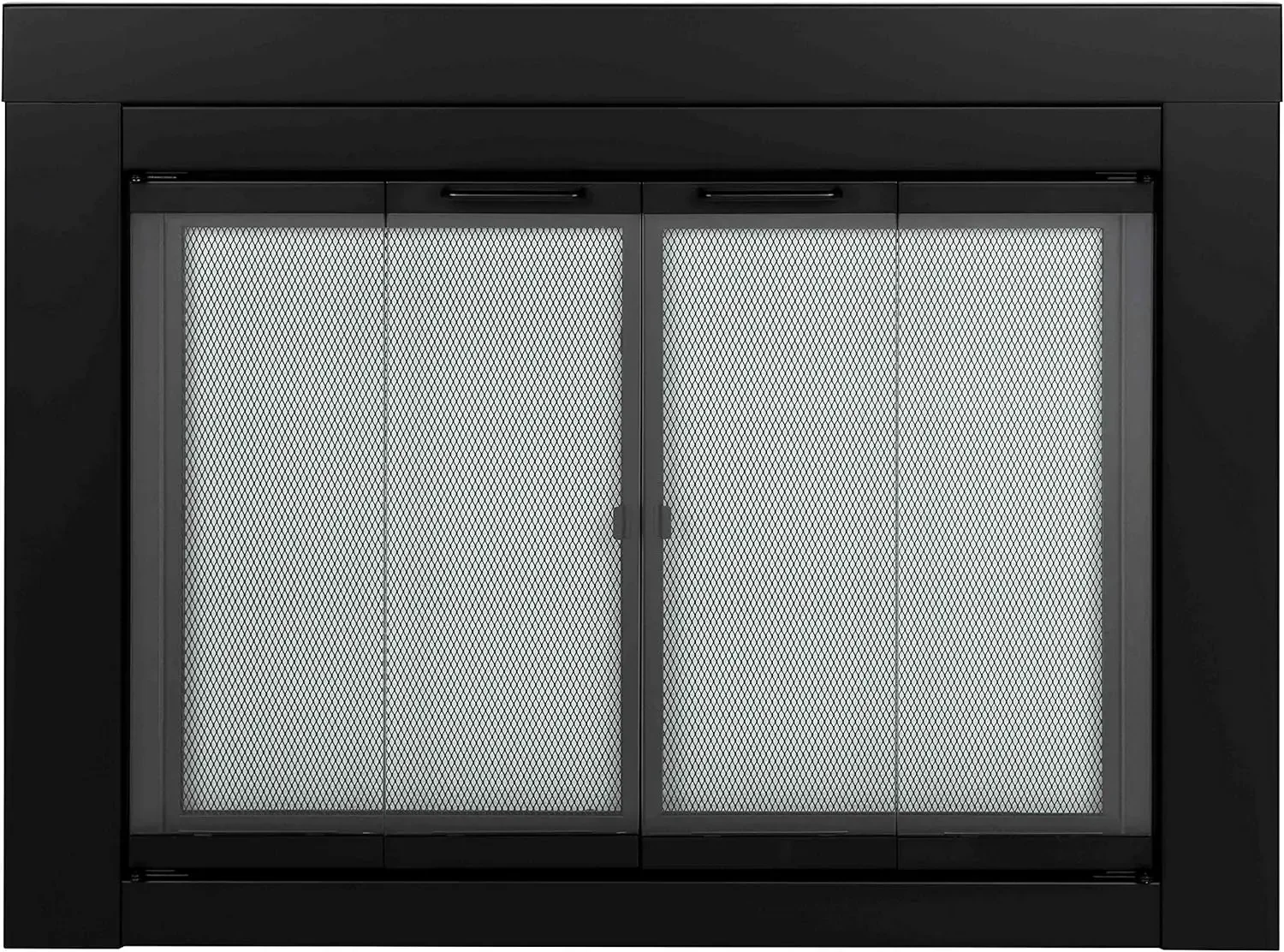 

AT-1002 Ascot Fireplace Glass Door, Black, Large