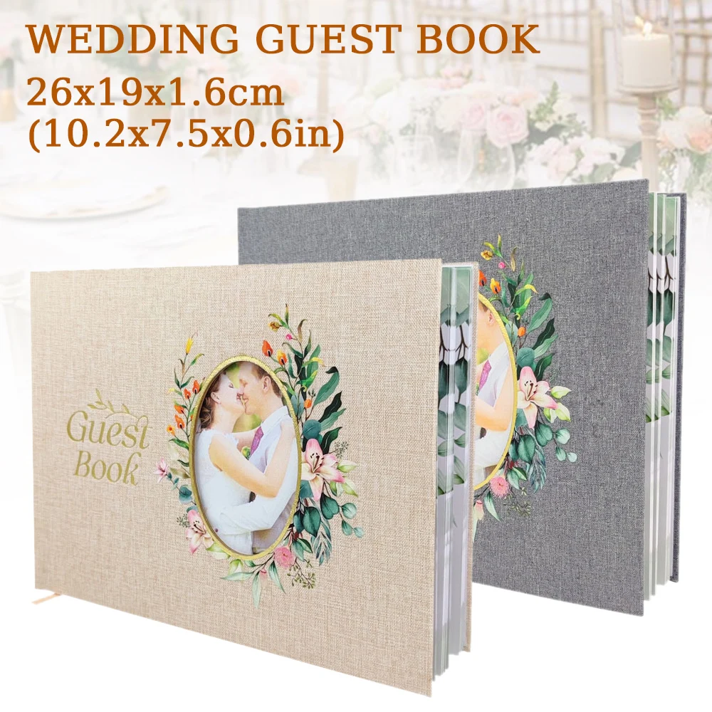 Wedding Guest Book Flowers Wedding Reception Signing Book Photo Album Signature Reception Message Book Wedding  Mariage Gift