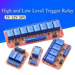 DC 5V 12V 24V 1 2 4 6 8 Channel Relay Module Board Shield with Optocoupler / High and Low Level Trigger for arduino Raspberry Pi