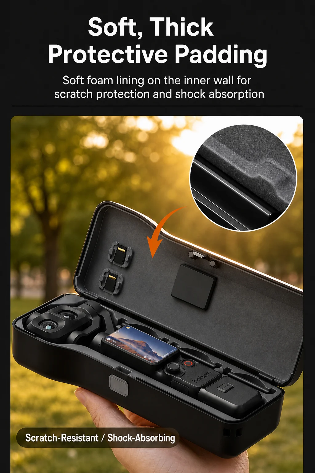 Wasserdichte Staubdichte Aufbewahrungsbox für DJI Pocket 4 Pro Harte Schutzhülle Sturzsicher Filterkartenfach Outdoor-Zubehör – Detail 9
